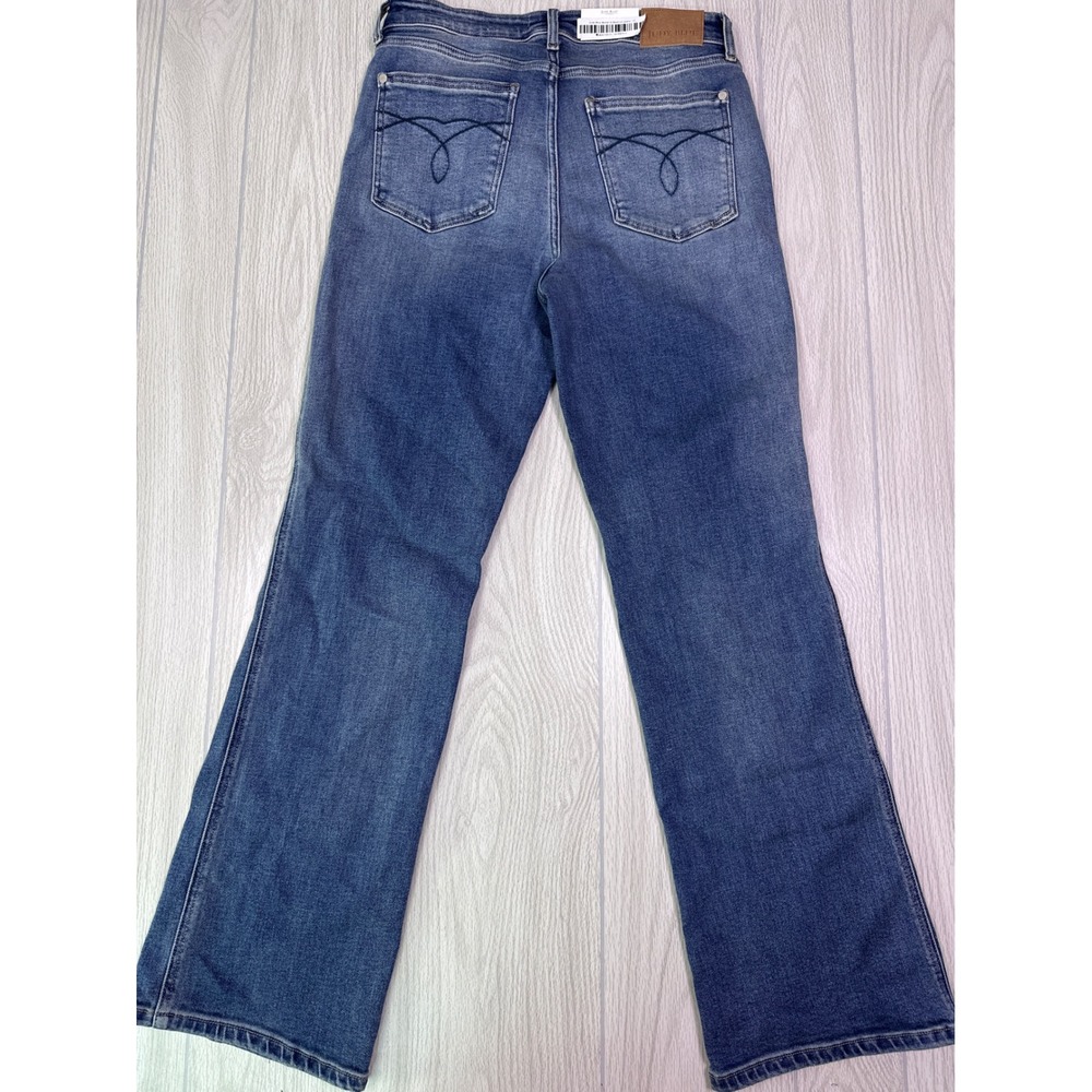 Judy Blue Alex Bootcut Mid Rise Jeans Dark Blue Wash Size 11/30 NEW - Picture 2 of 4